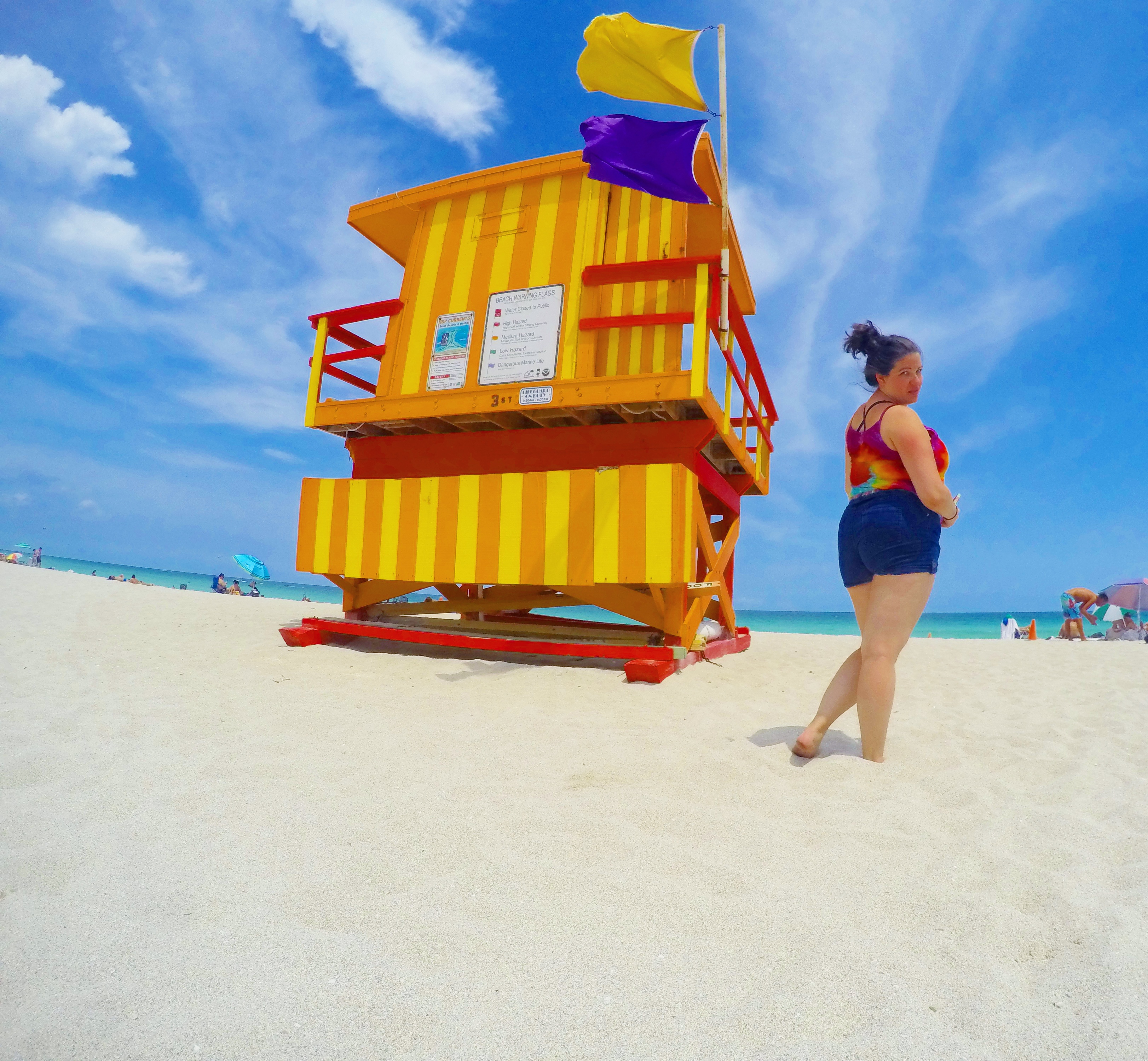 south beach miami colorful lifeguard stations florida