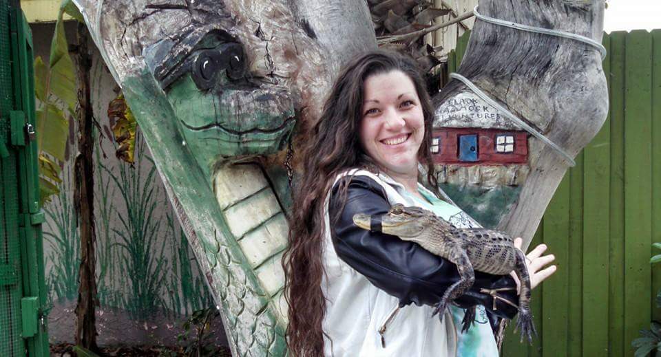 hold an alligator at black hammock adventures florida