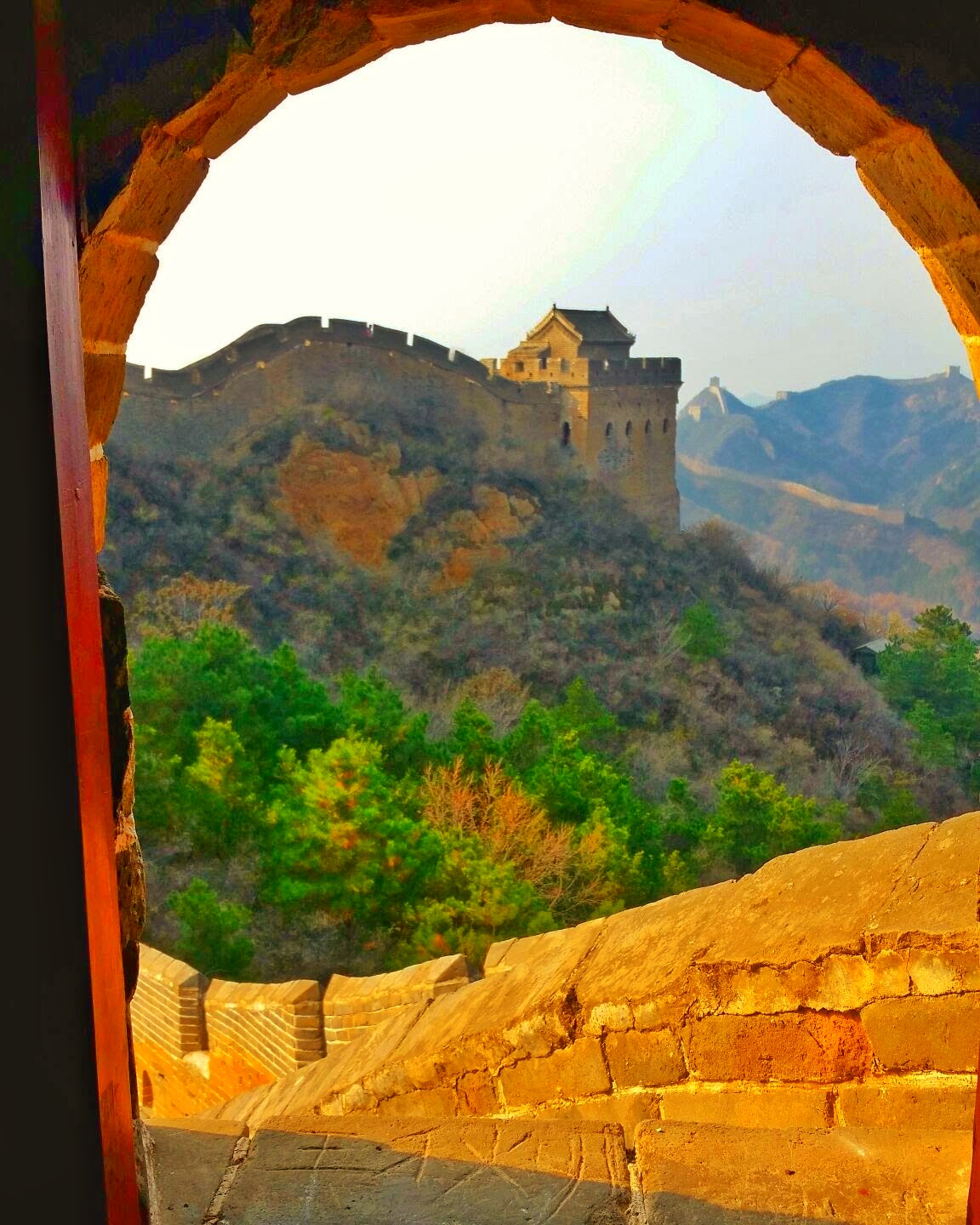Jinshanling Great Wall of China window views