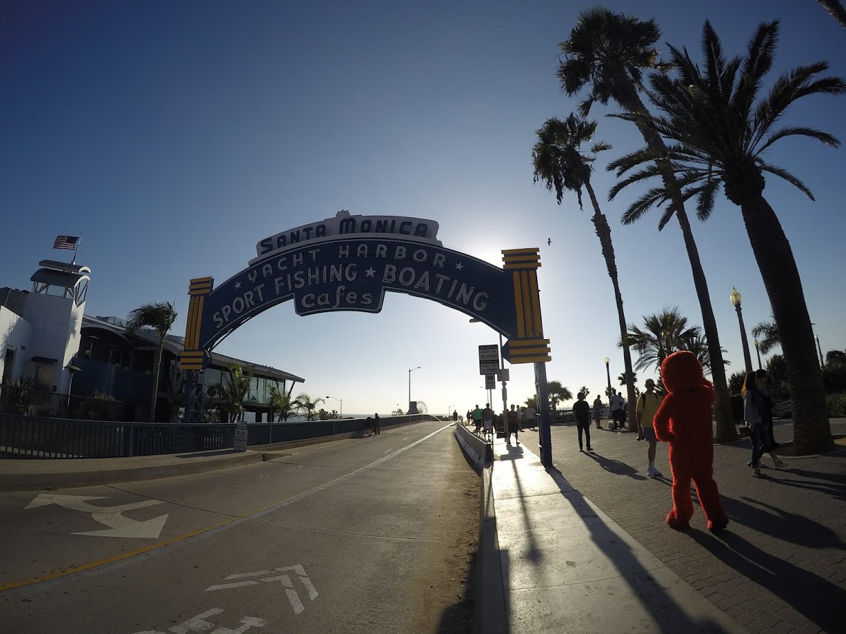 santa monica pier in morning california