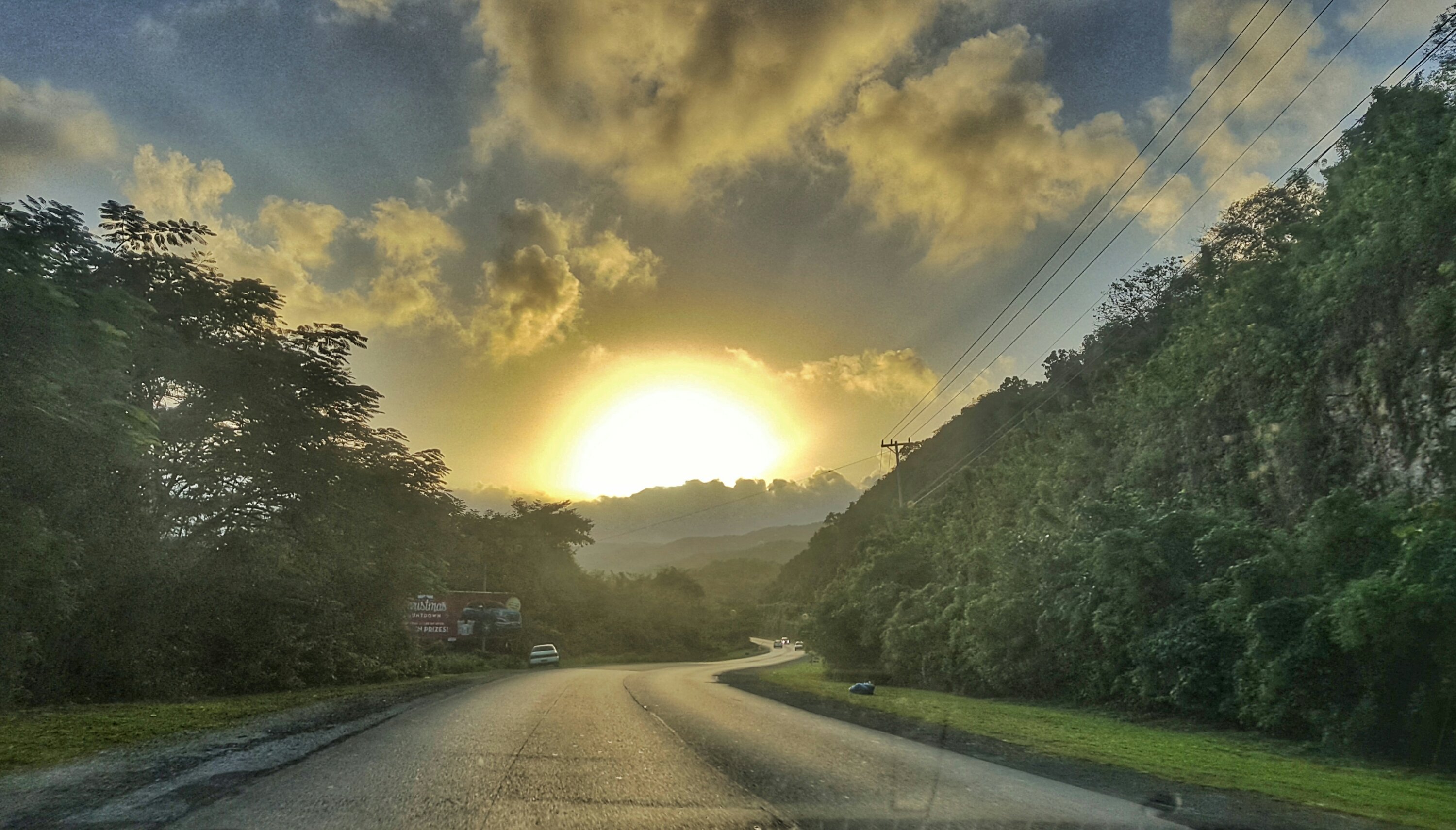 Sunrise drive at Tamarind Hill, Hanover, Jamaica 