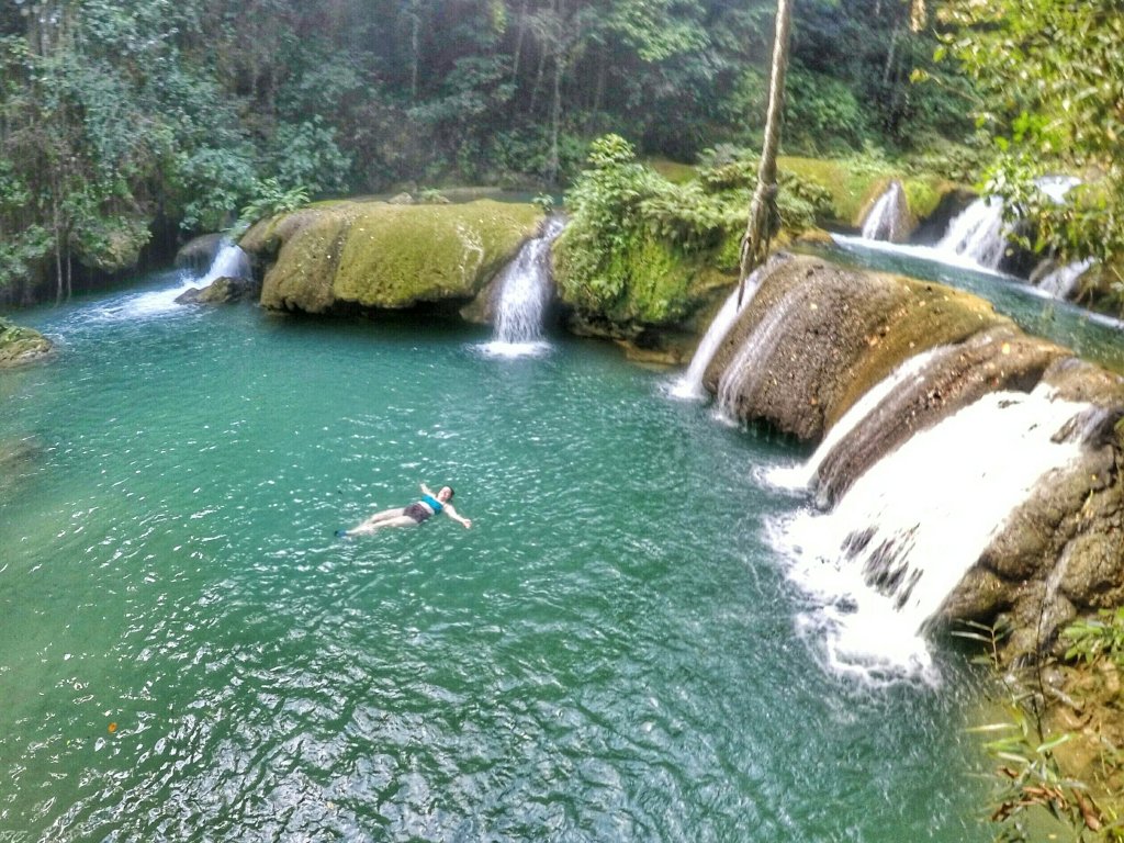 Swimming in YS Waterfalls in Jamaica
