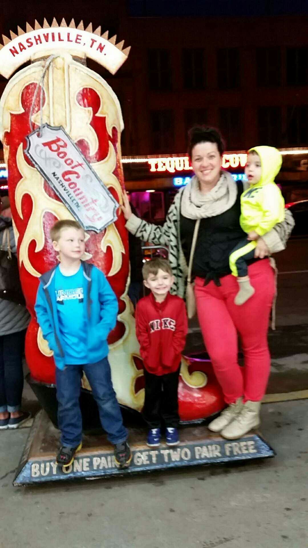 cowboy boots on music row nashville tennessee with kids