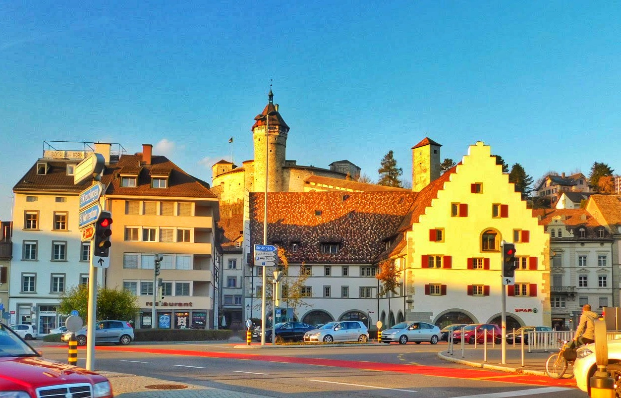 City streets of Schaufhaussen switzerland