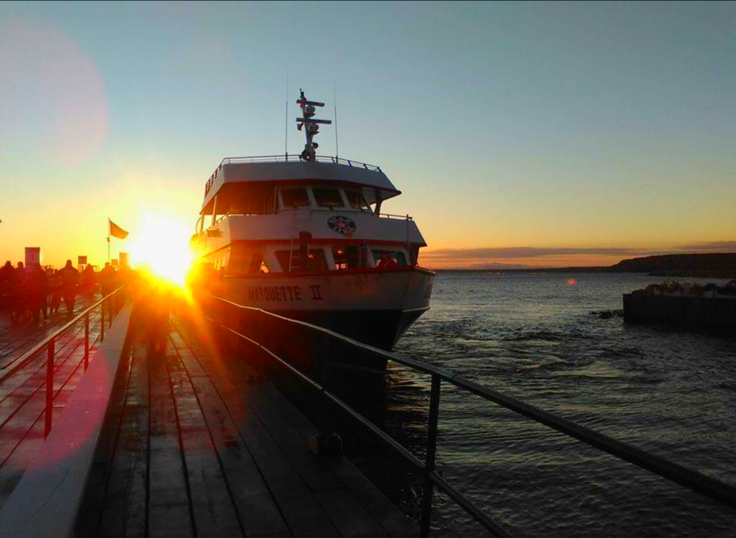 Morning ferry on Mackinac Island
