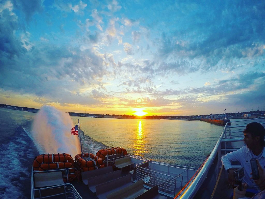 Sunset ferry Mackinac Island Michigan