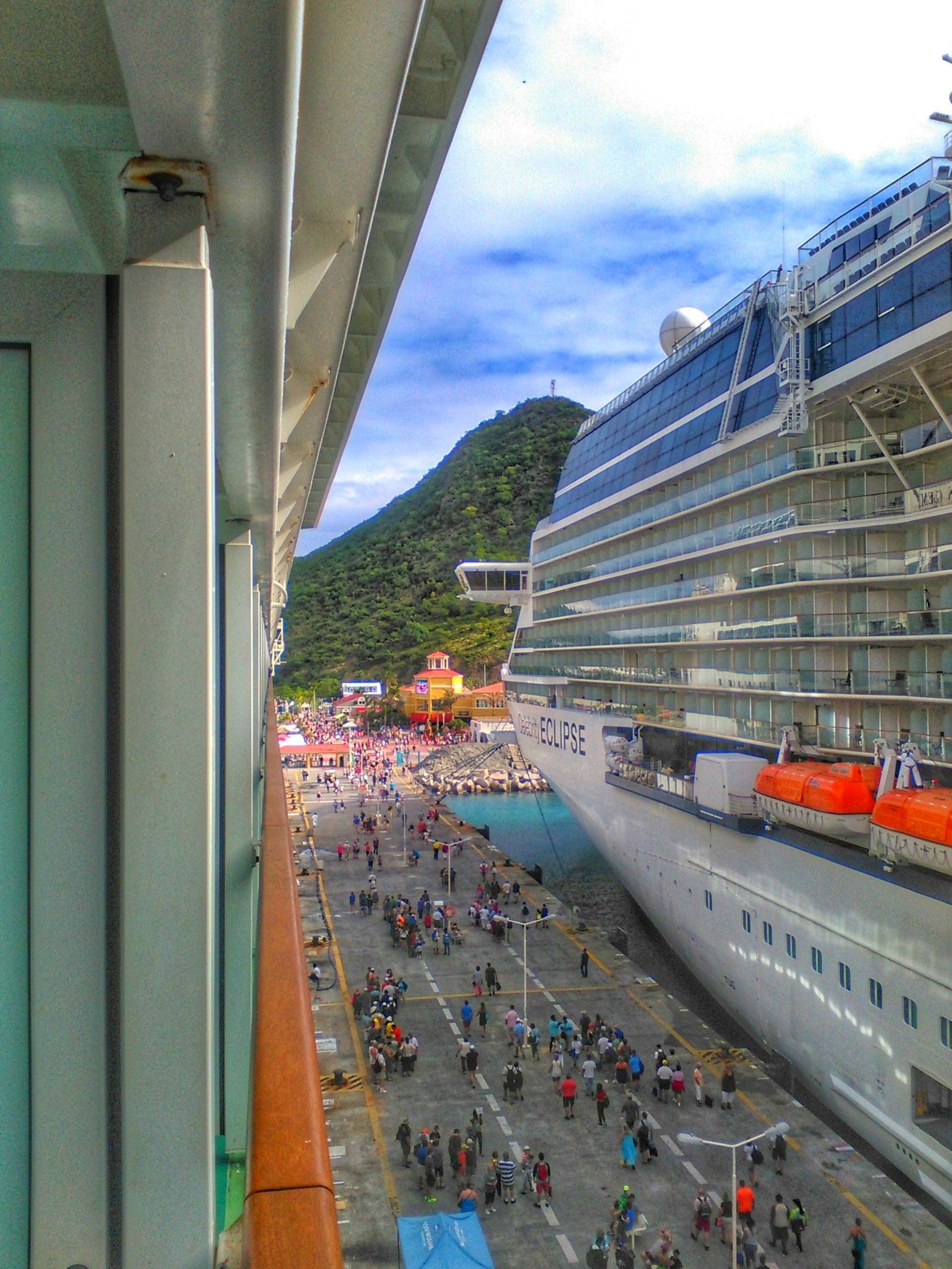 cruise port view in caribbean