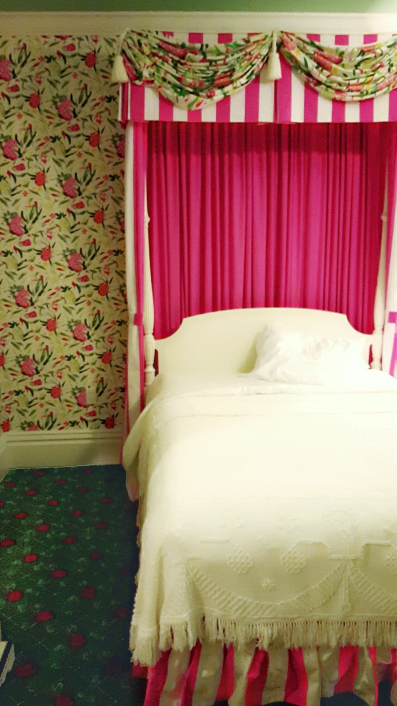 colorful guest room at grand hotel on mackinac island