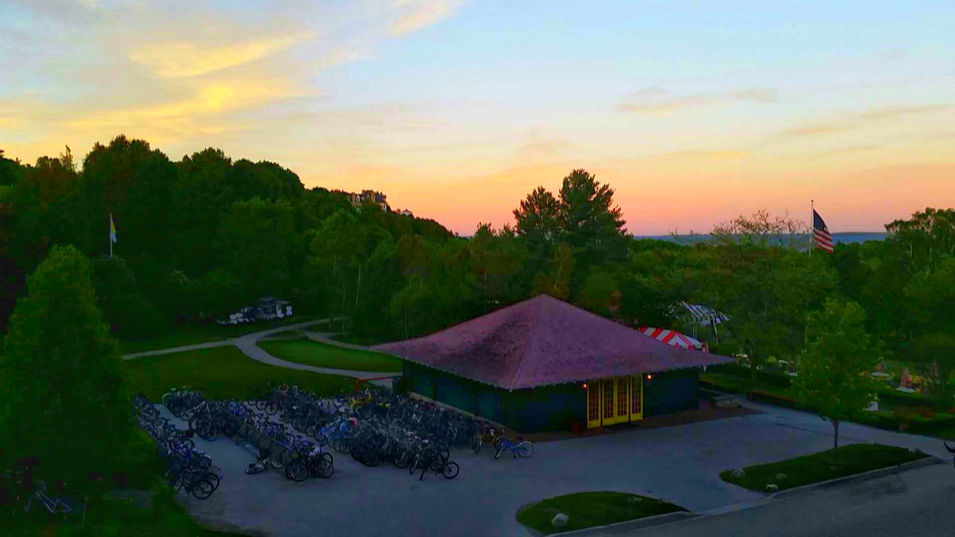 parking lot at  grand hotel mackinac island