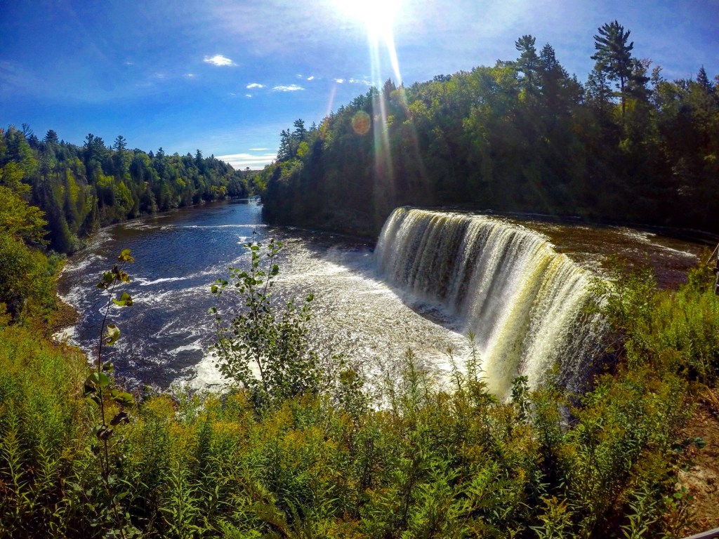 upper falls Michigan's Upper Peninsula is Tahquamenon Falls
