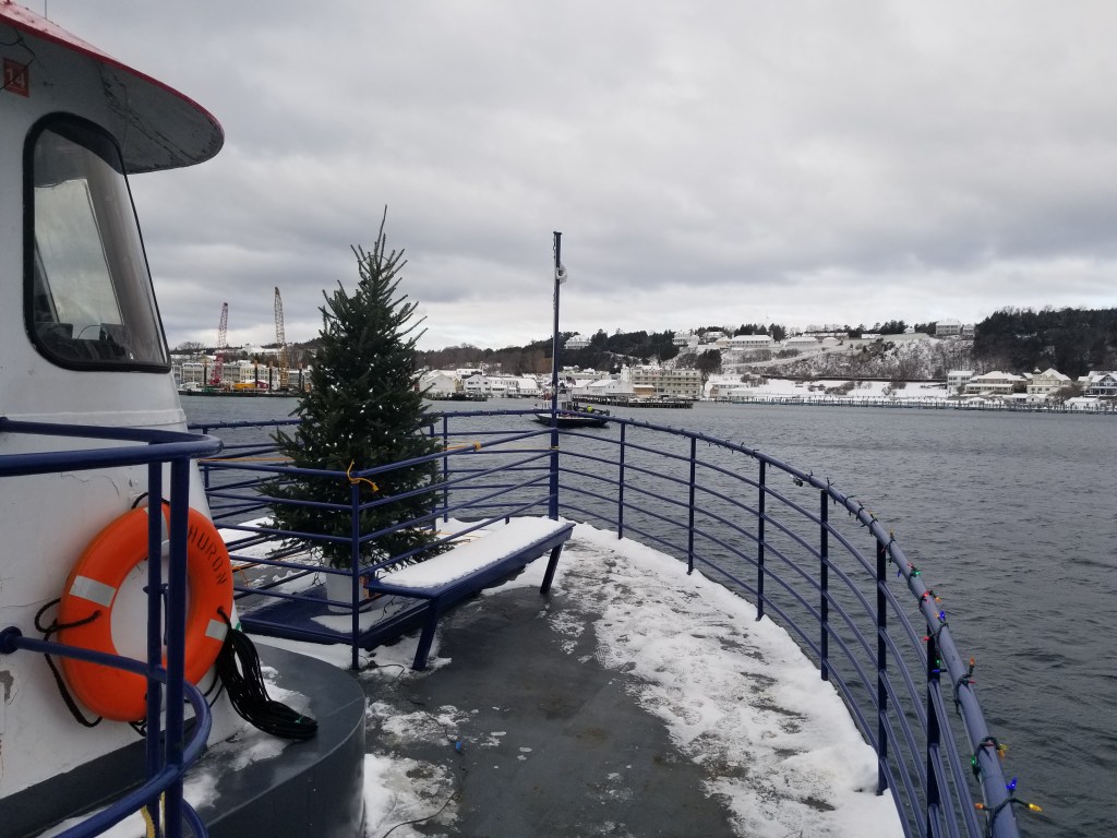 ferry ride on Visit to Mackinac Island in the Winter