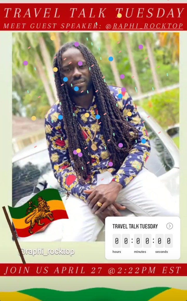 Raphi Rocktop speaker on live travel talk tuesdays with Cassondra Wanders