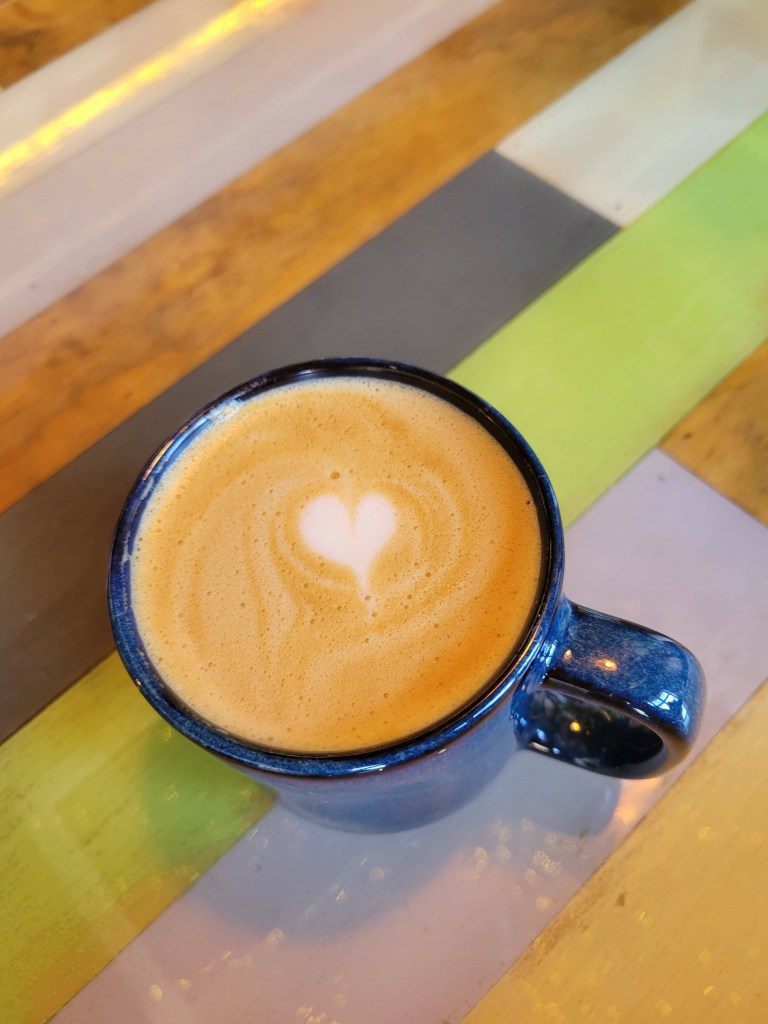 Michigan Bloggers Meet Up - Old Town Lansing blueowl coffee with a heart