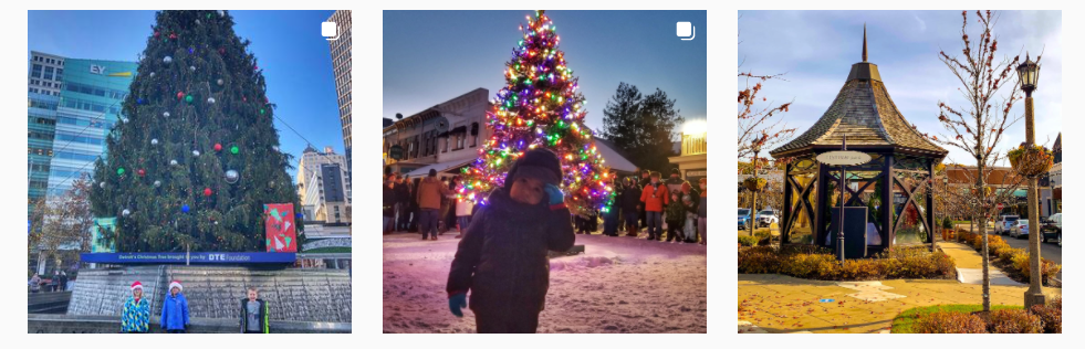 CAmpus MArtius PArk Christmas tree Detroit Michigan