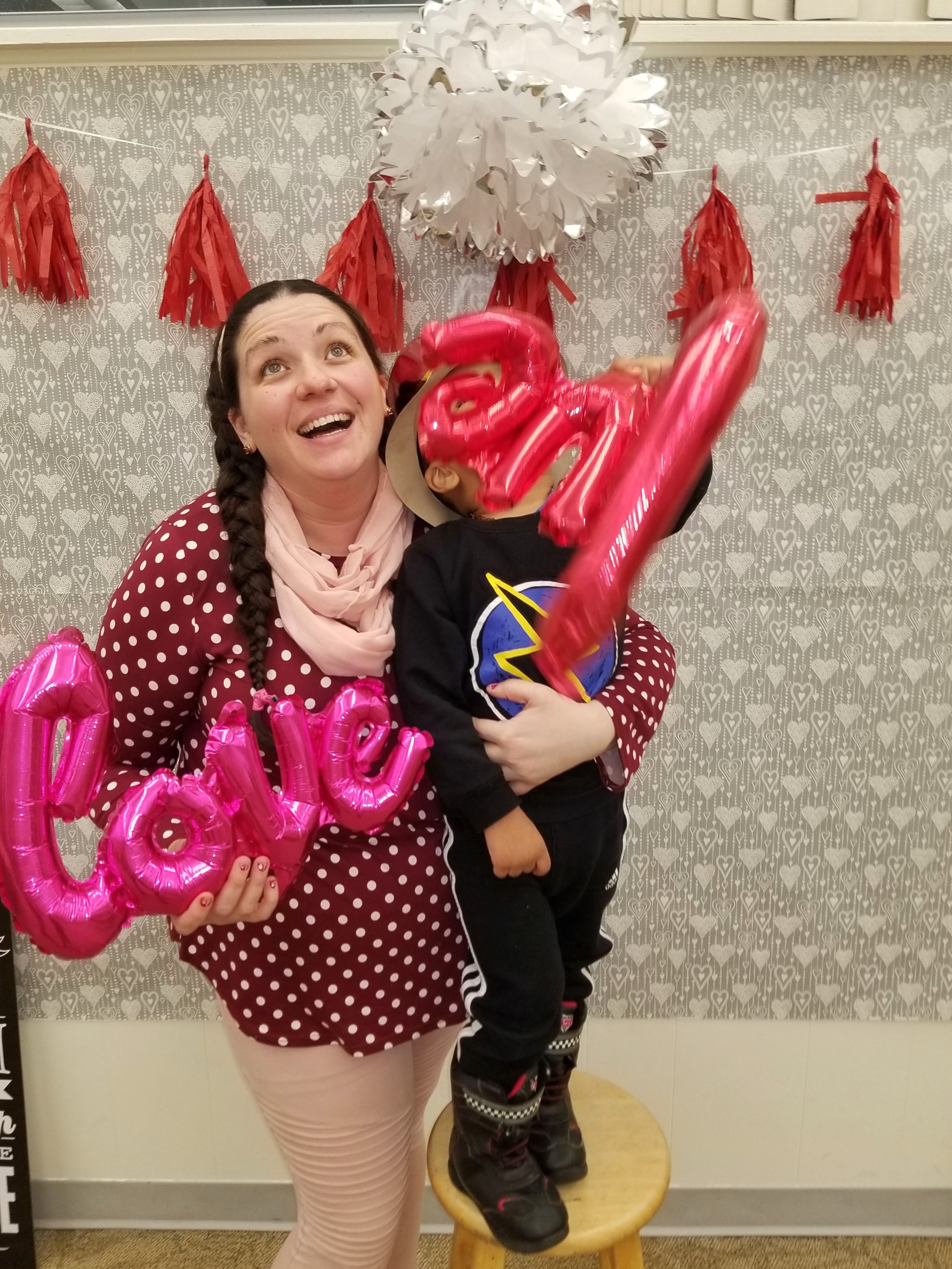 love word balloons valentines photo shoot mt. pleasant michigan