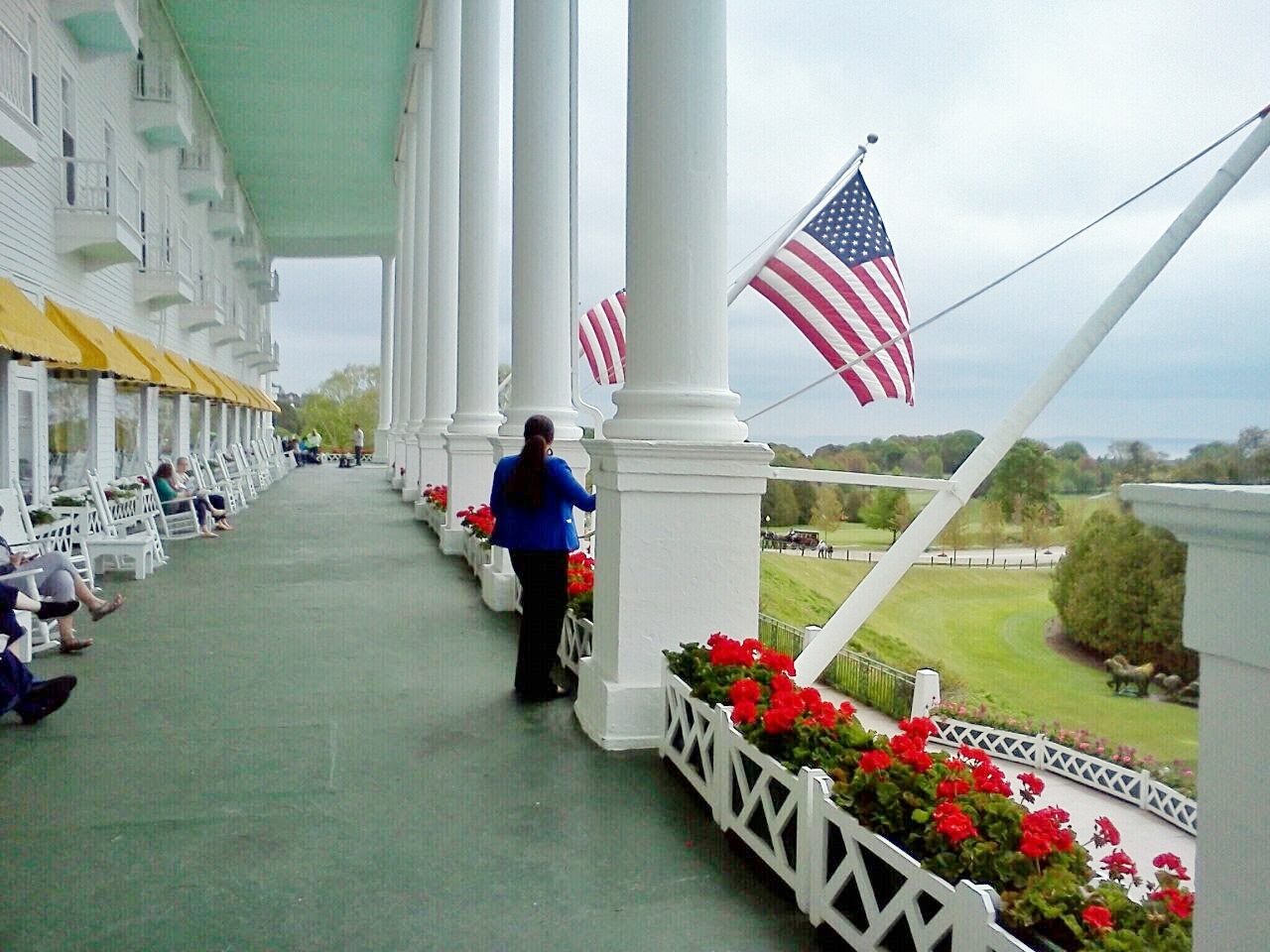grand hotel front porch mackinac island michigan