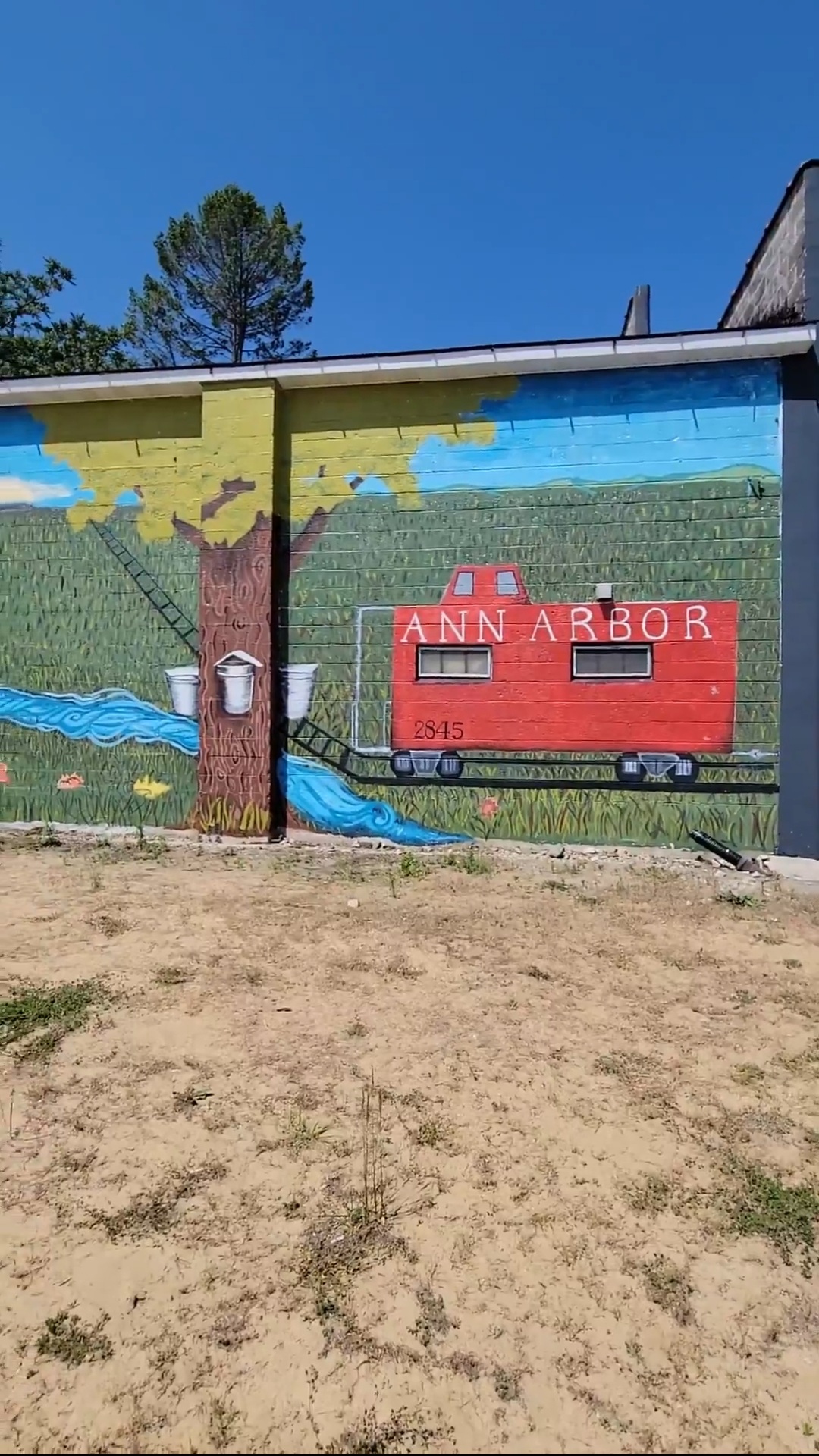 historic mural Shepherd Michigan