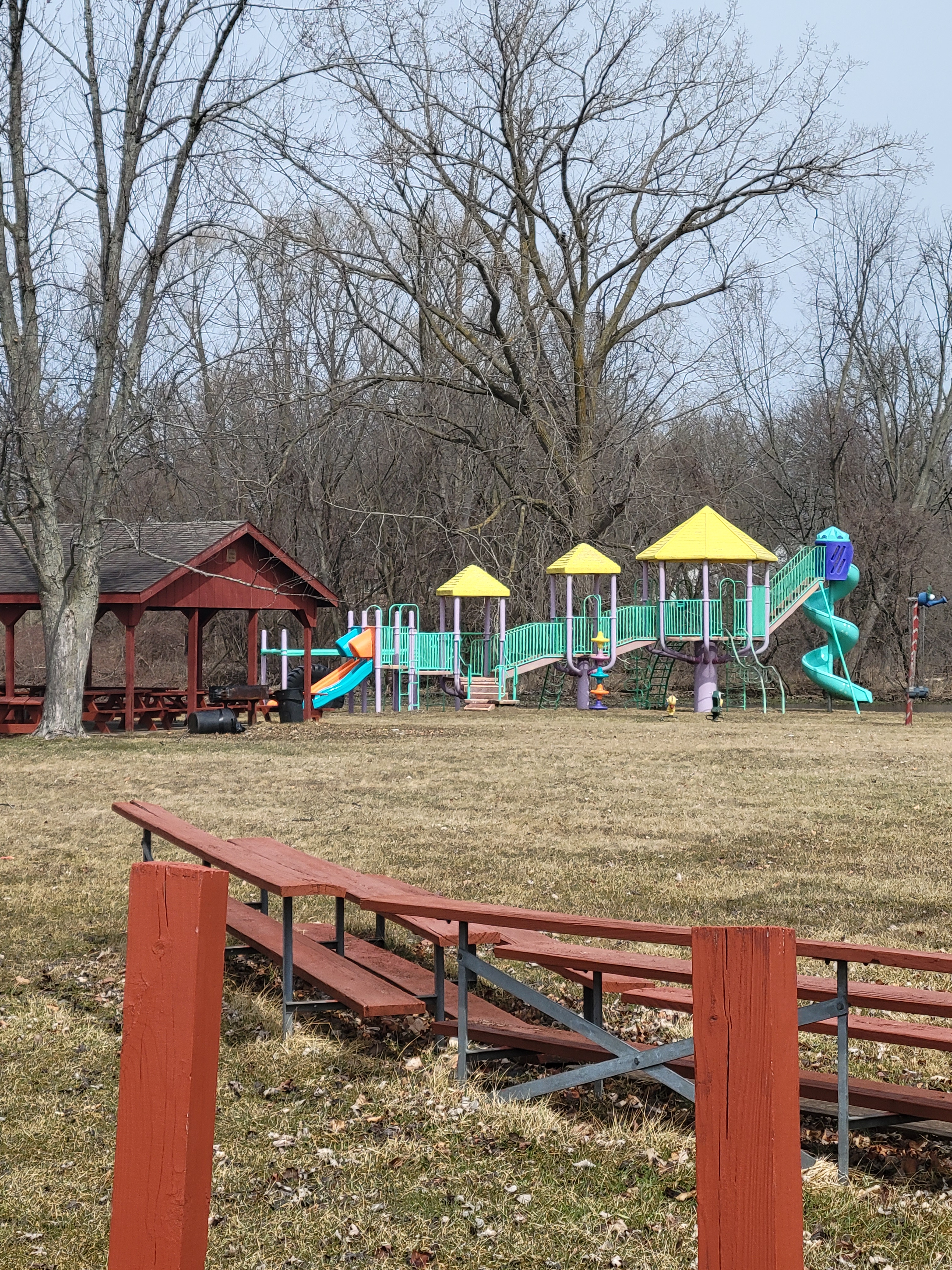 childrens playground at little salt river park Shepherd Michigan