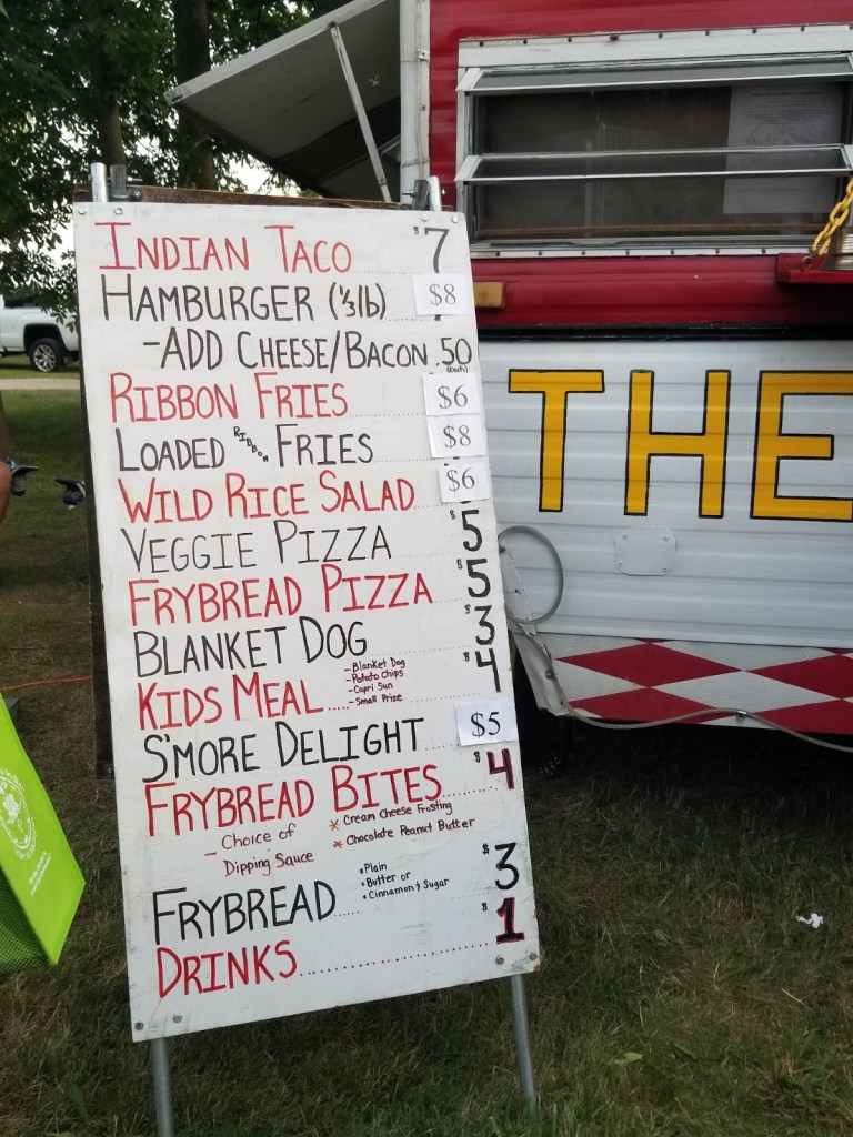 menu Saginaw Chippewa Indian Tribe powwow mt. pleasant michigan