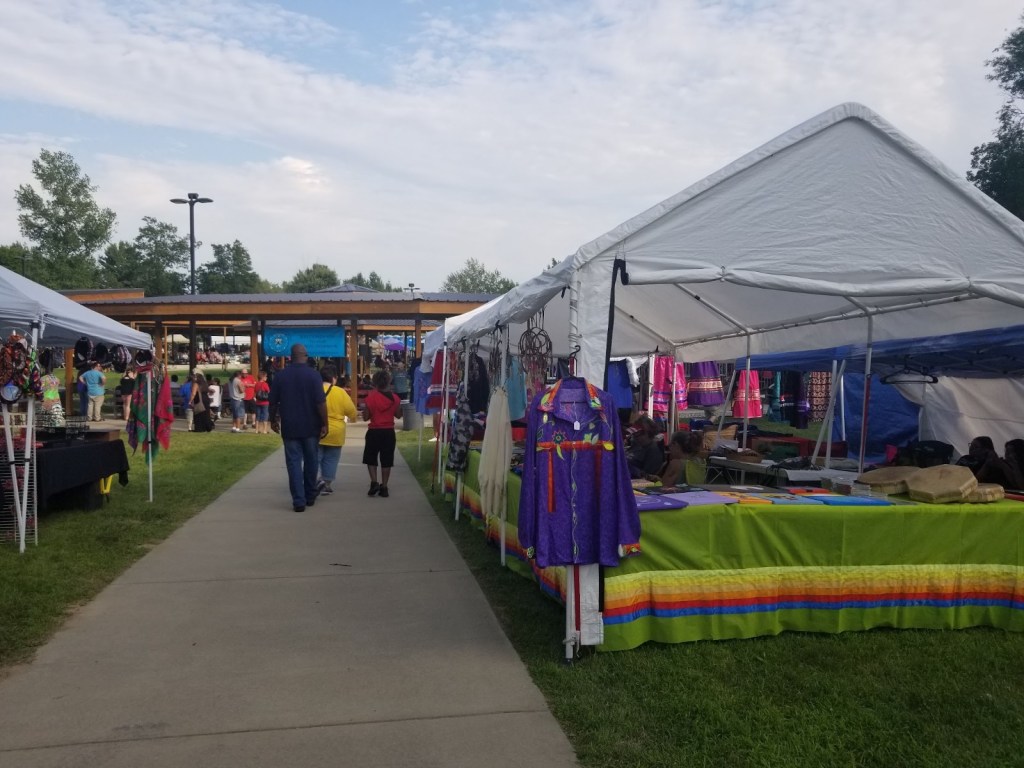 flea market at Saginaw Chippewa Indian Tribe powwow mt. pleasant michigan