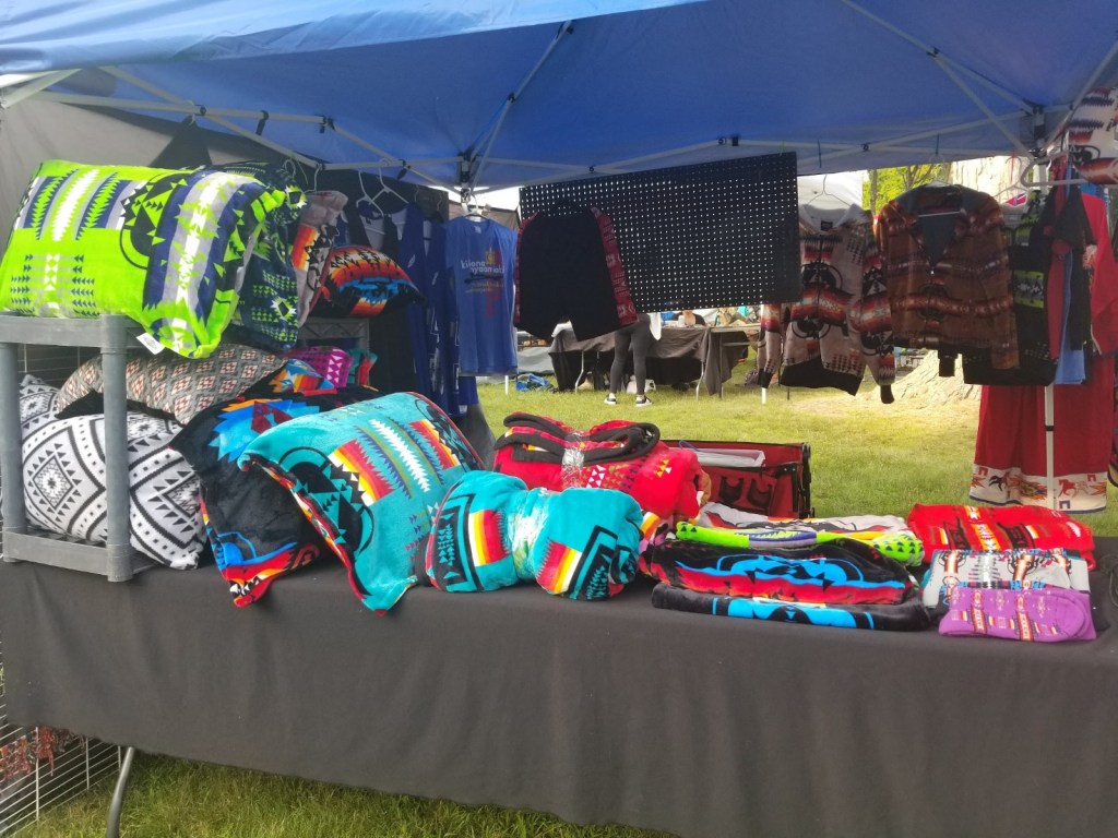 vendor at Saginaw Chippewa Indian Tribe powwow mt. pleasant michigan