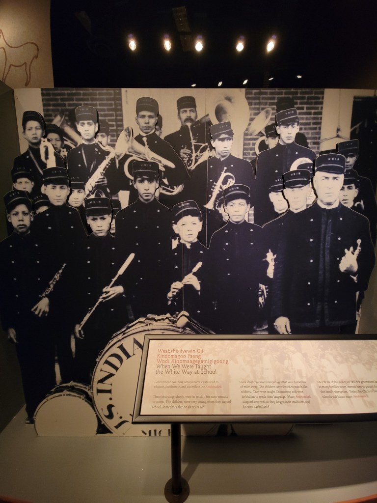 Ziibiwing Center indian boarding school exhibit